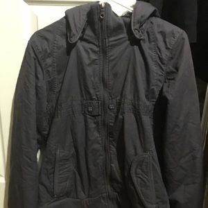 Horny toad coat with removable hood